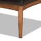 Baxton Studio Sanford Mid-Century Dark Brown Faux Leather and Walnut Brown Finished Wood 3-PC Dining Nook Set 184-11343-9305-Zoro - alternate 7